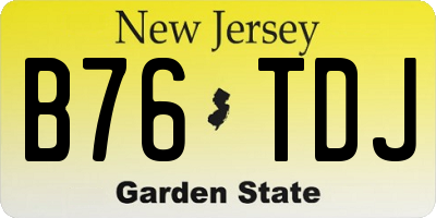 NJ license plate B76TDJ