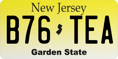 NJ license plate B76TEA