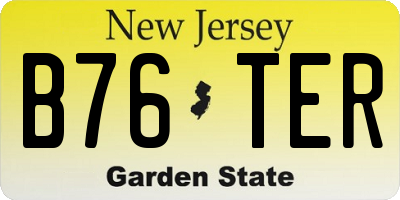NJ license plate B76TER