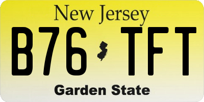 NJ license plate B76TFT