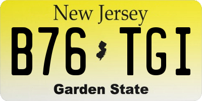 NJ license plate B76TGI
