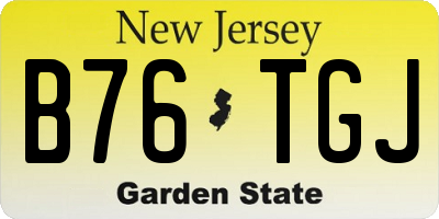 NJ license plate B76TGJ