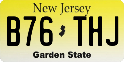 NJ license plate B76THJ