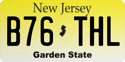 NJ license plate B76THL