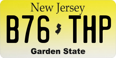 NJ license plate B76THP