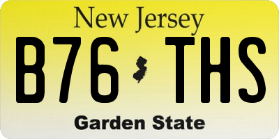 NJ license plate B76THS