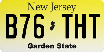 NJ license plate B76THT
