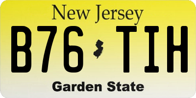 NJ license plate B76TIH
