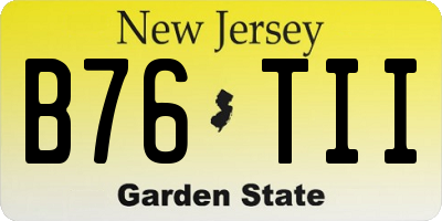 NJ license plate B76TII