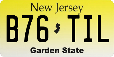 NJ license plate B76TIL