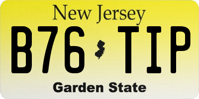 NJ license plate B76TIP