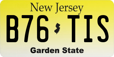 NJ license plate B76TIS