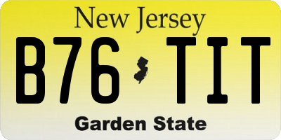 NJ license plate B76TIT