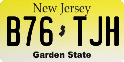 NJ license plate B76TJH