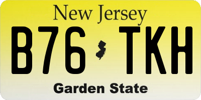 NJ license plate B76TKH