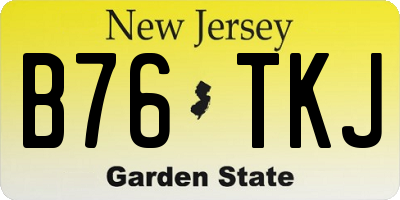 NJ license plate B76TKJ