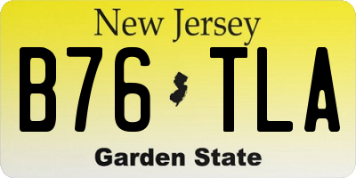 NJ license plate B76TLA