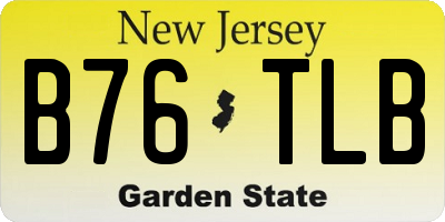 NJ license plate B76TLB