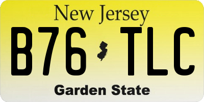 NJ license plate B76TLC