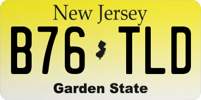 NJ license plate B76TLD