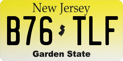 NJ license plate B76TLF