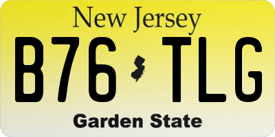 NJ license plate B76TLG