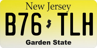 NJ license plate B76TLH