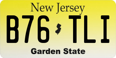 NJ license plate B76TLI
