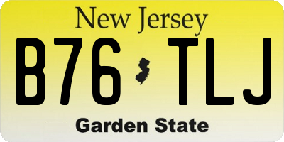 NJ license plate B76TLJ