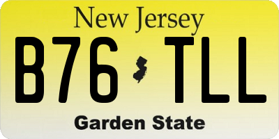 NJ license plate B76TLL