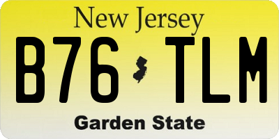 NJ license plate B76TLM