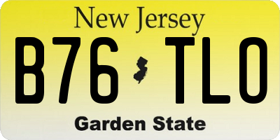 NJ license plate B76TLO