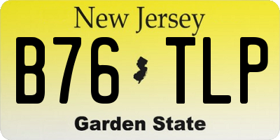 NJ license plate B76TLP