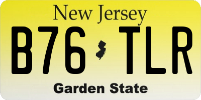 NJ license plate B76TLR