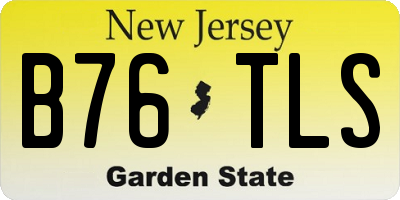 NJ license plate B76TLS