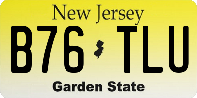NJ license plate B76TLU