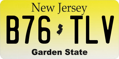 NJ license plate B76TLV
