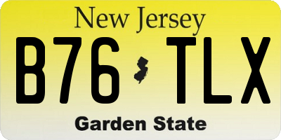 NJ license plate B76TLX