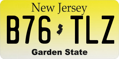 NJ license plate B76TLZ