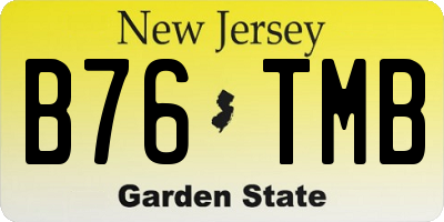 NJ license plate B76TMB