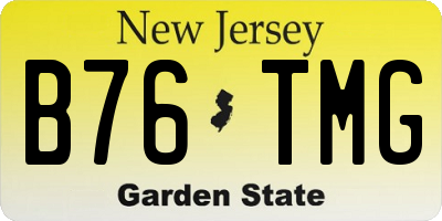 NJ license plate B76TMG