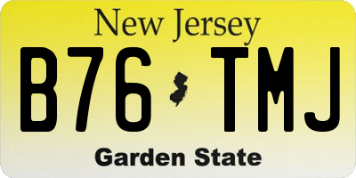 NJ license plate B76TMJ