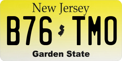 NJ license plate B76TMO