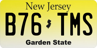 NJ license plate B76TMS
