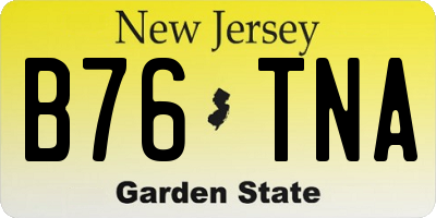 NJ license plate B76TNA