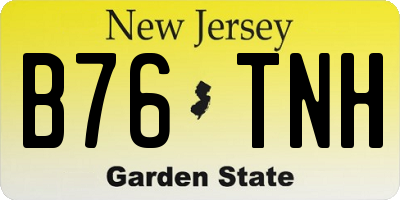 NJ license plate B76TNH