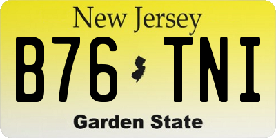 NJ license plate B76TNI