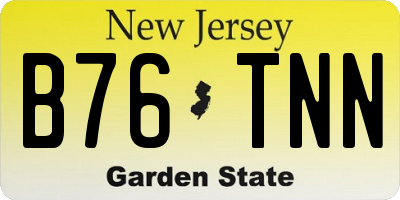 NJ license plate B76TNN
