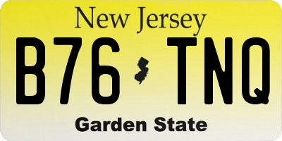 NJ license plate B76TNQ