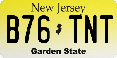 NJ license plate B76TNT
